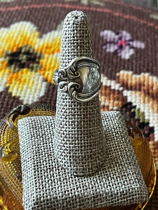 Silver Ornate Spoon Ring - Silver - Picture 3 of 7